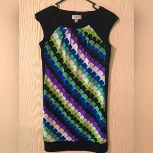 Maggy L Geometric Print  Sleeveless Dress Size 6P